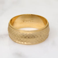 Handsome Scaled 14k Gold NOS Wedding Band
