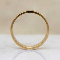 Stylish NOS 14k Gold Geometric Bright Cut Band