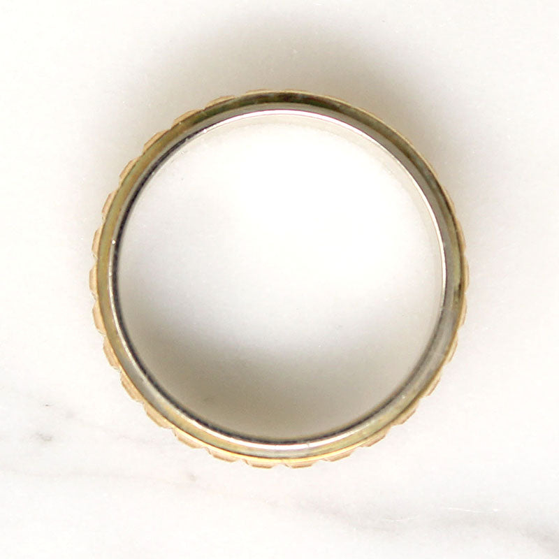 Retro Style Engraved Two-Tone Gold NOS Band