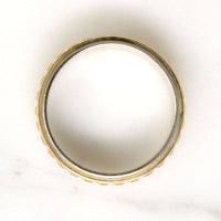 Retro Style Engraved Two-Tone Gold NOS Band
