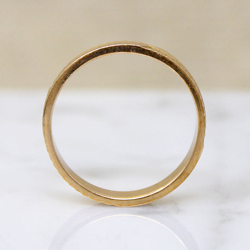 Glittering Geometric Bright Cut 10k Gold NOS Band