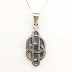 Graphic Sterling Silver Knot Work Pendant  