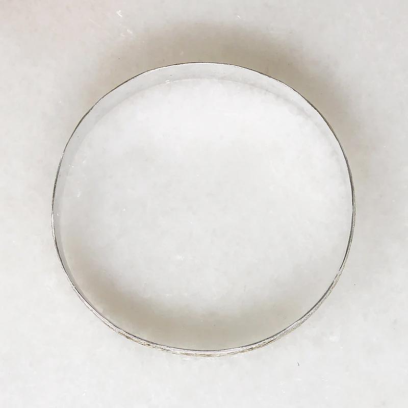 Wide Gold & Silver Engraved Anthurium Flower Bangle