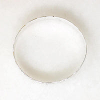 Wide Sterling Bangle with Hawaiian Pua Kala Flowers