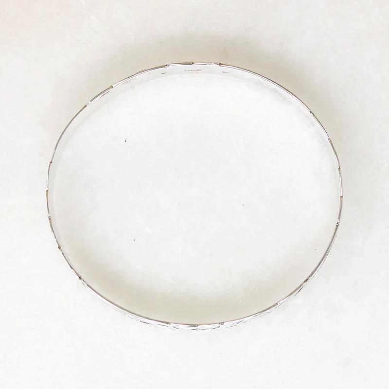 Lush Hawaiian Pua Kala Flower Sterling Bangle