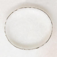 Sterling Bangle Engraved with Hawaiian Pua Kala Flowers 