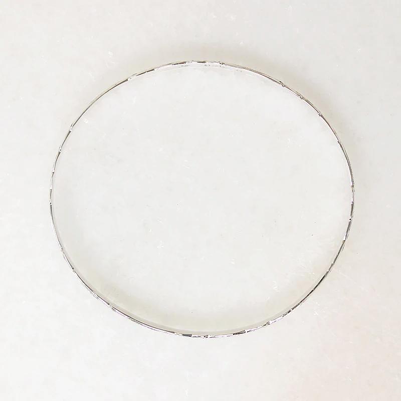 Slender Hawaiian Pua Kala Flower .22" Sterling Bangle