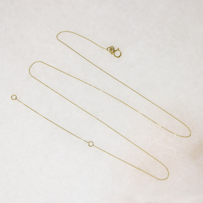 Delicate 14k Recycled Gold Cable Chain