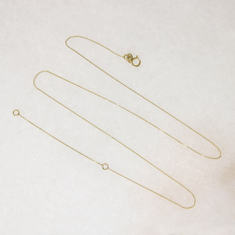 Delicate 14k Recycled Gold Cable Chain