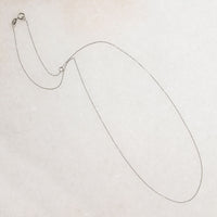 Dainty 14k Recycled White Gold Cable Chain