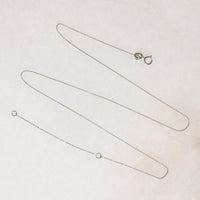 Dainty 14k Recycled White Gold Cable Chain