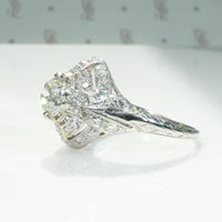 Superb Edwardian Dome Ring with 1.20ct Center Diamond