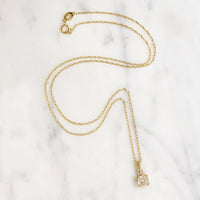 Dazzling Old Mine Cut Diamond in 18k Solitaire Pendant