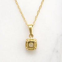 Dazzling Old Mine Cut Diamond in 18k Solitaire Pendant
