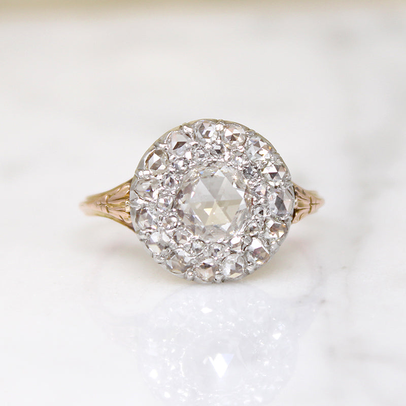 Extraordinary Antique Rose Cut Diamond Ring