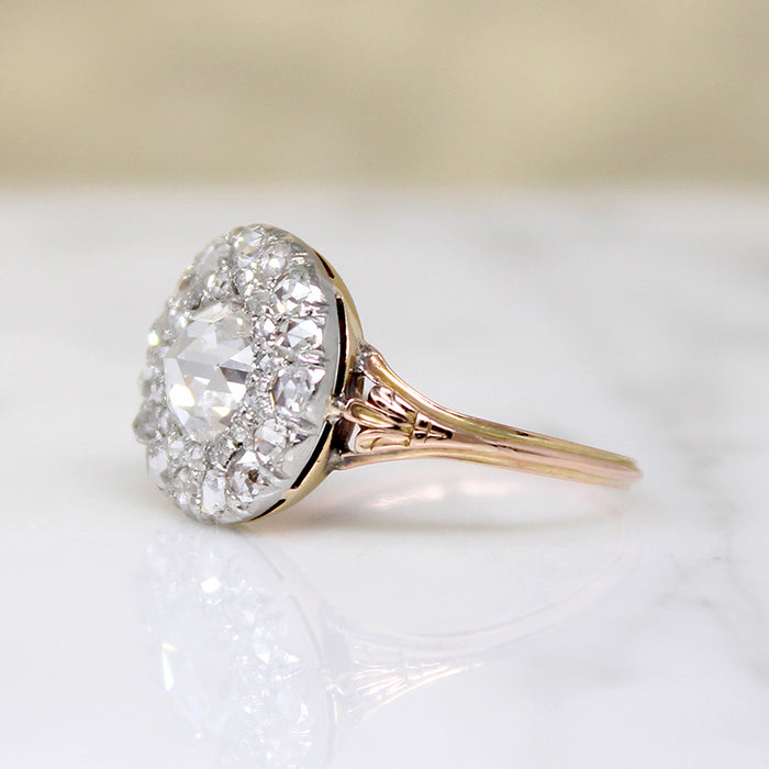 Extraordinary Antique Rose Cut Diamond Ring