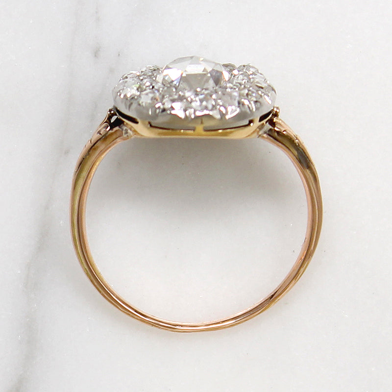 Extraordinary Antique Rose Cut Diamond Ring