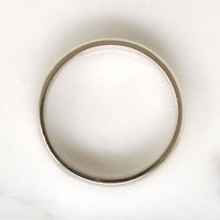 Recycled White Gold Beveled Edge Wedding Band