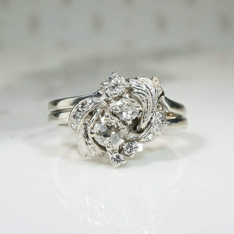Delightful Old Mine Diamond Engagement Ring