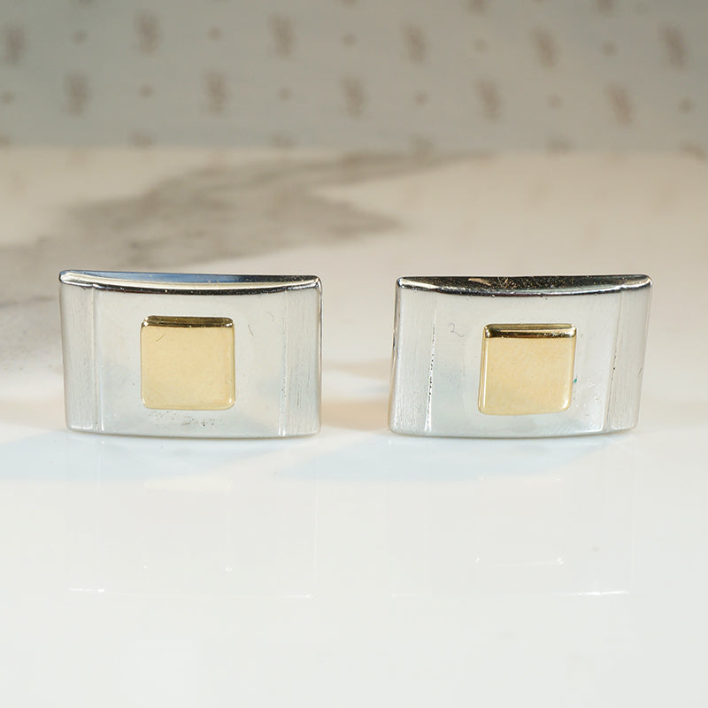 Smart Silver & Gold Cufflinks by Dolan Bullock