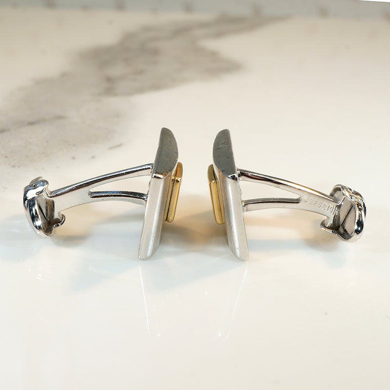 Smart Silver & Gold Cufflinks by Dolan Bullock