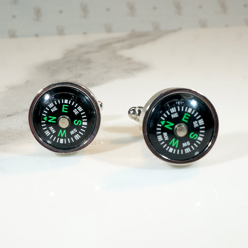 Funky 1970s Compass Cufflinks