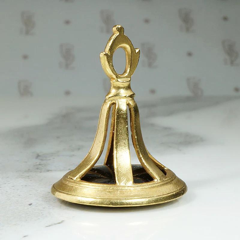 Cupid's Chariot Intaglio Pinchbeck Fob