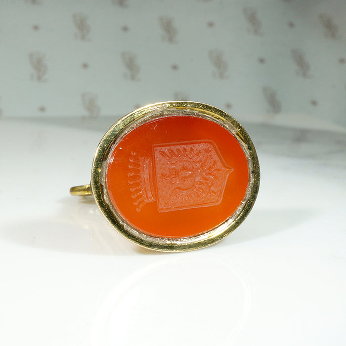 Elegant Victorian Fob with Double-Headed Eagle Seal