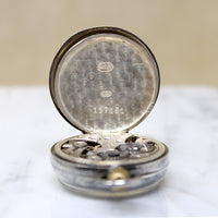 Sterling Silver Art Deco Unicorn Pocket Watch