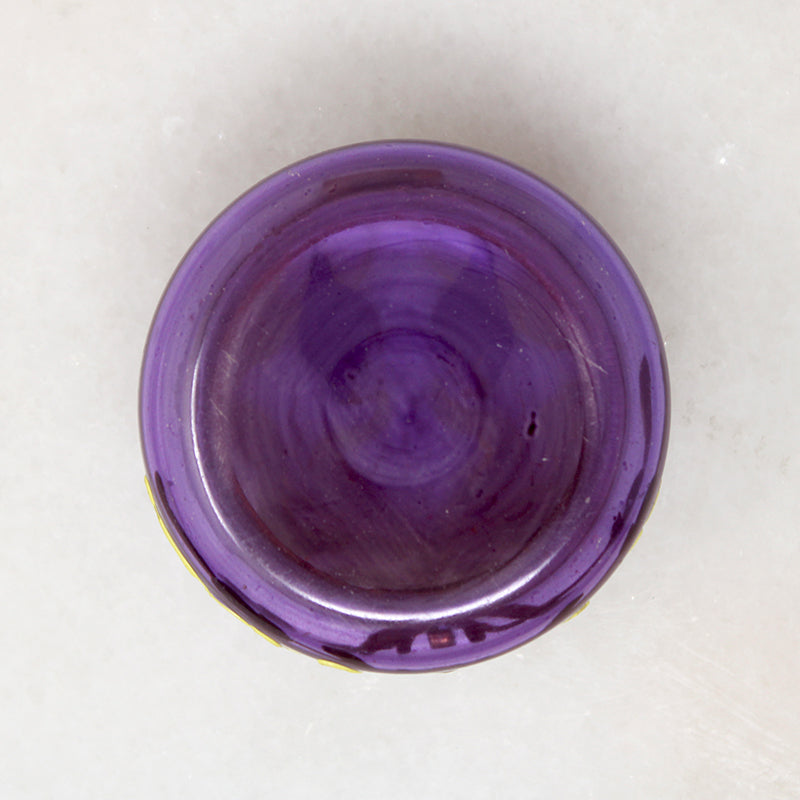 Art Nouveau Bohemian Glass Patch Box with Crocus