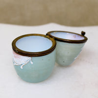 Egg-Shaped Jewelry Box with Painted Ship & Windmill