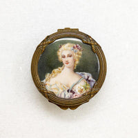 Charming Gilded Bronze Victorian Portrait Box
