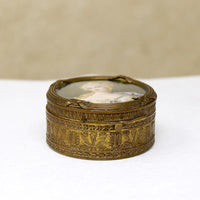 Charming Gilded Bronze Victorian Portrait Box