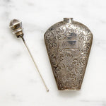 Exquisite Edwardian Engraved Silver Perfume Flacon