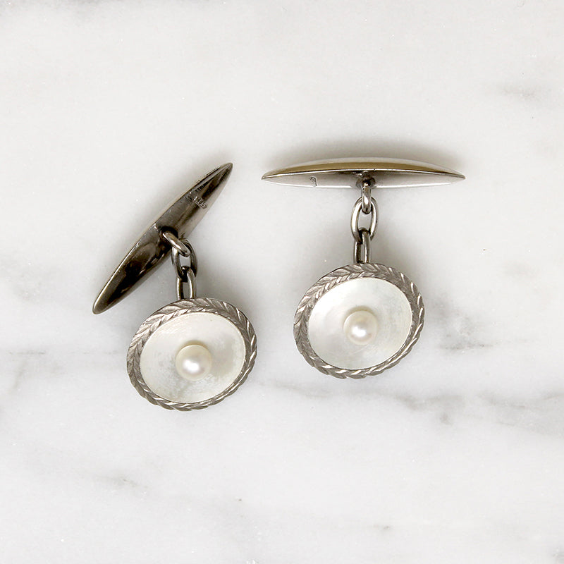 Handsome Mother of Pearl Cufflinks
