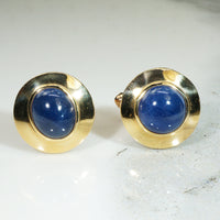 Beautiful Sapphire Cabochon Cuff Links