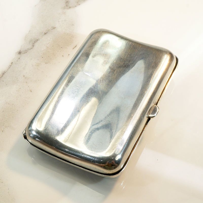 plain cigarette case Charming Repoussé Sterling Amazon.com: Plain Black Leather Metal
