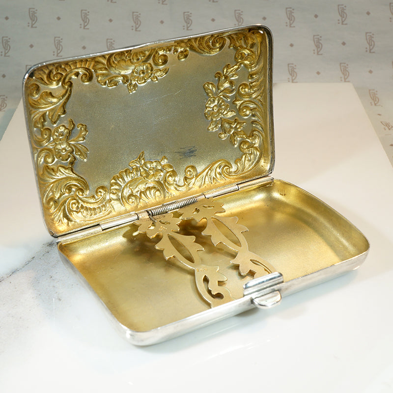 Charming Repoussé Sterling Cigarette Case