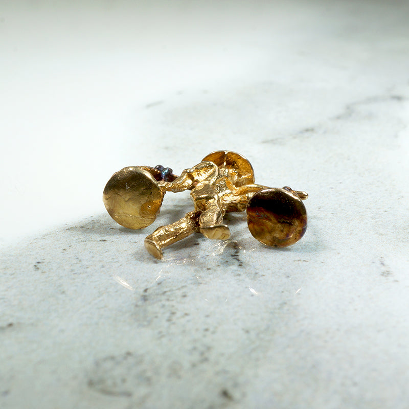 Highly Detailed 14k Gold Peasant Charm