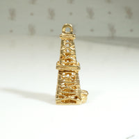 Three Dimensional 14k Gold Oil Well Charm