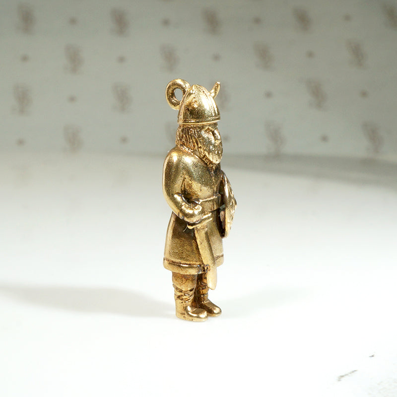 Fantastic 14k Gold Viking Warrior Charm