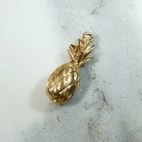 Tropical Pineapple Charm in 14k Gold