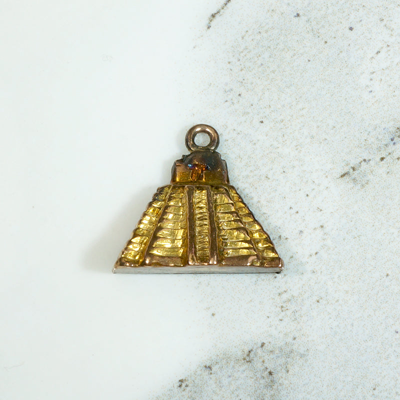 Tikal Mayan Pyramid Charm in 14k Gold