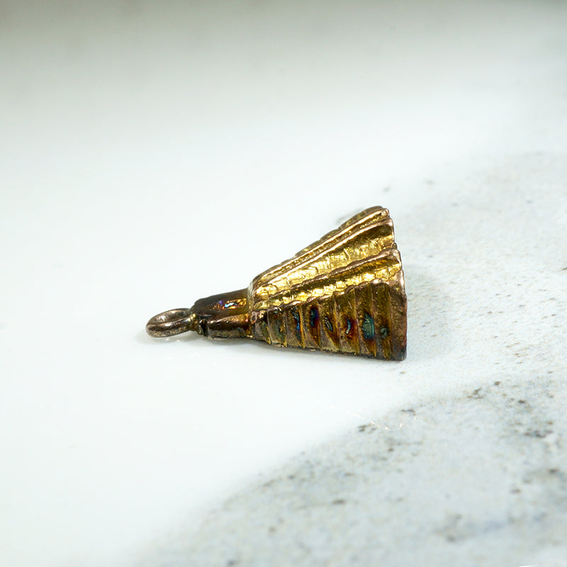 Tikal Mayan Pyramid Charm in 14k Gold