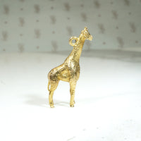 Tiny 3-D Giraffe Charm in 9k Gold