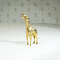Tiny 3-D Giraffe Charm in 9k Gold