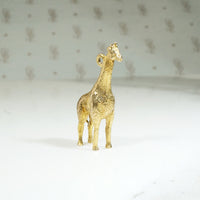 Tiny 3-D Giraffe Charm in 9k Gold