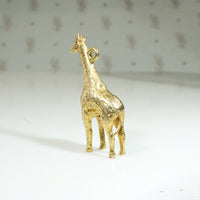 Tiny 3-D Giraffe Charm in 9k Gold