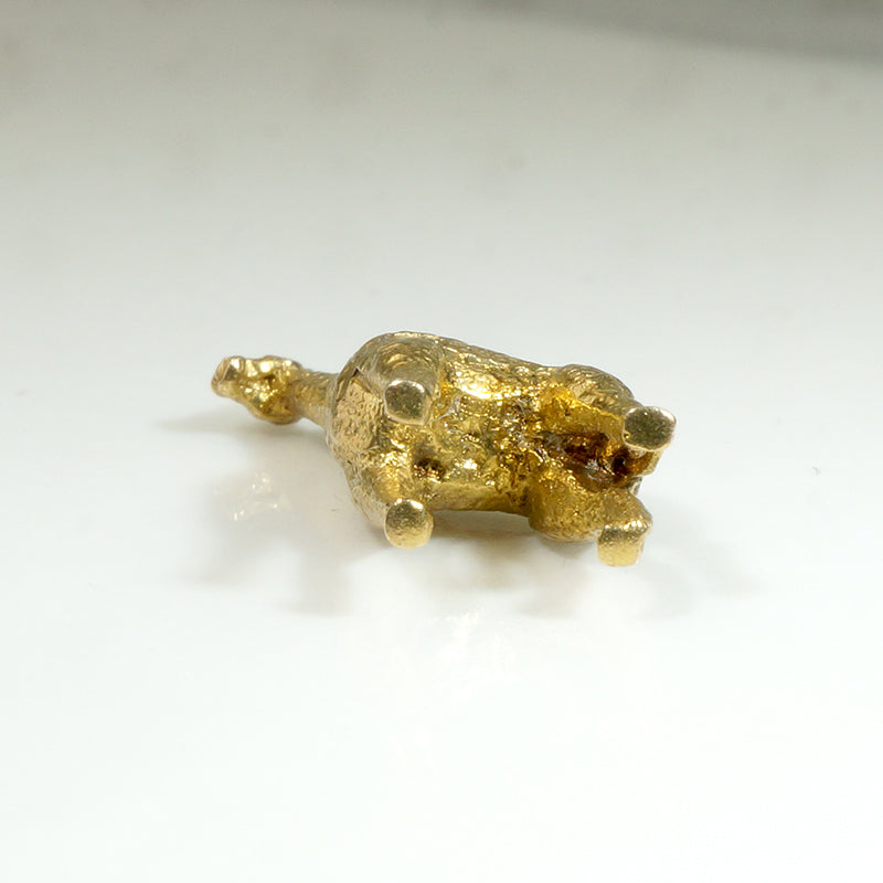 Tiny 3-D Giraffe Charm in 9k Gold