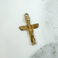 Pacific Northwest Coast Totem Pole Gold Charm